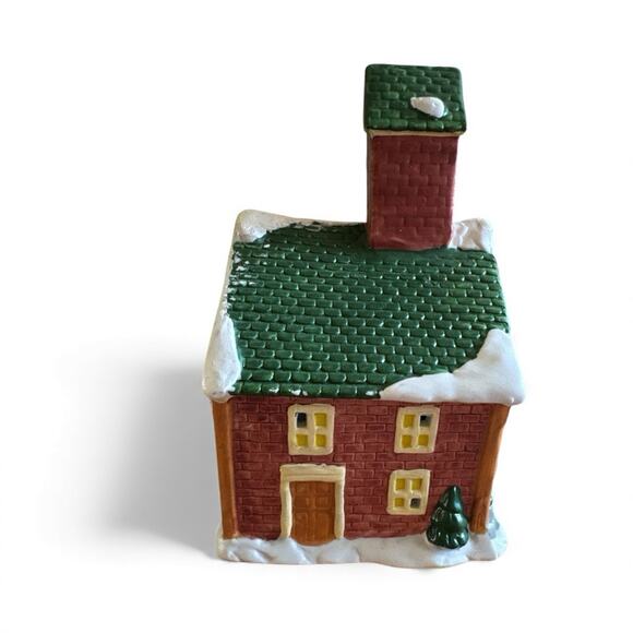 Hand Painted Christmas Musical School Ceramic Village Jingle Bells Music - Picture 5 of 6